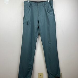 Patagonia Men's Soft Shell Pants  Gray Grey flat Front Zipper Stretch Size 34